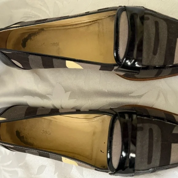 Vintage RARE Y2K Sergio Rossi Colorblock Printed Loafers - Picture 3 of 6